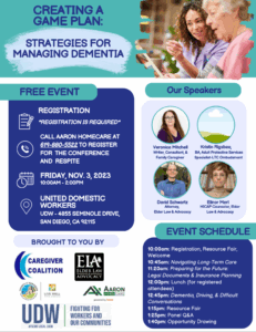 "Create a Gameplan: Strategies for Managing Dementia and Caregiving,"